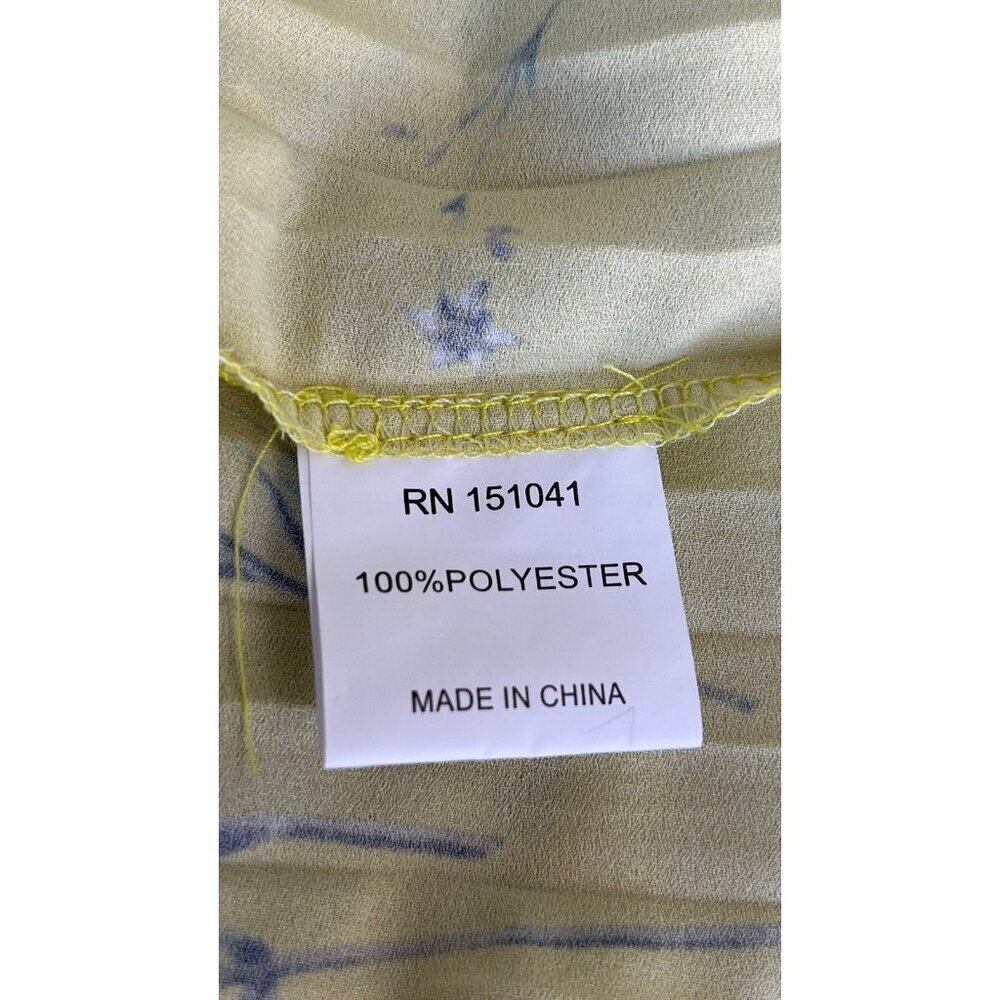 Few moda Women's Yellow Floral Off the Shoulder Pleated Maxi Dress Size S NWOT - Picture 9 of 16